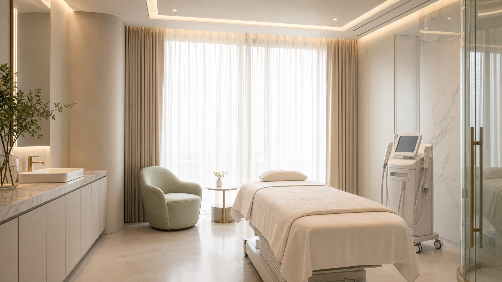 Ruang perawatan klinik kecantikan premium